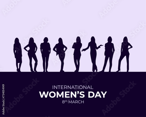 International women s day. 8th march. Break The Bias campaign. women s day concept. Template for background with banner  poster and card. Vector Illustration. 