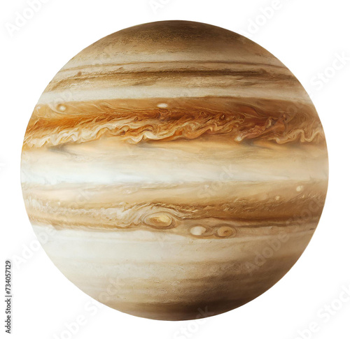 Planet Jupiter - isolated on transparent background photo