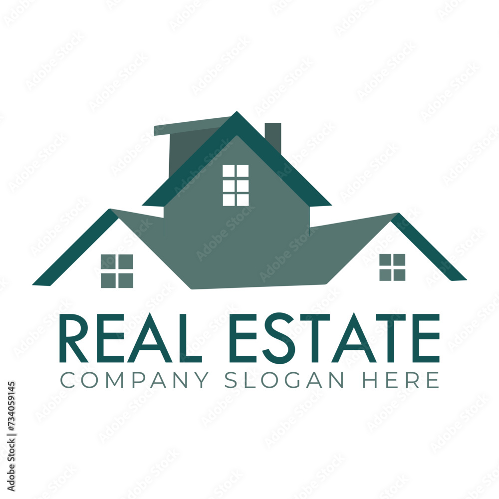 Modern style building real estate logo design template. the needs of construction, architecture, and business firms.
