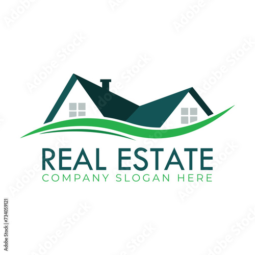 Modern style building real estate logo design template. the needs of construction, architecture, and business firms.
