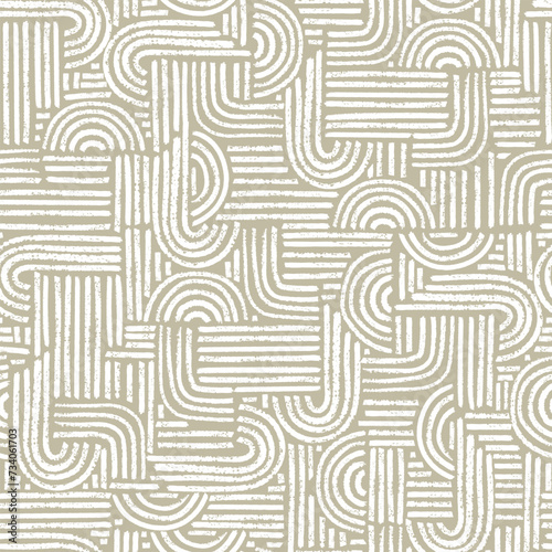 Hand drawn abstract seamless pattern, geometric background, simple style - great for textiles, banners, wallpapers, wrapping - vector design