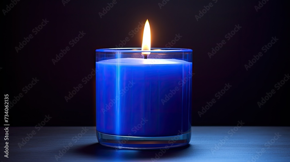 decor blue candle