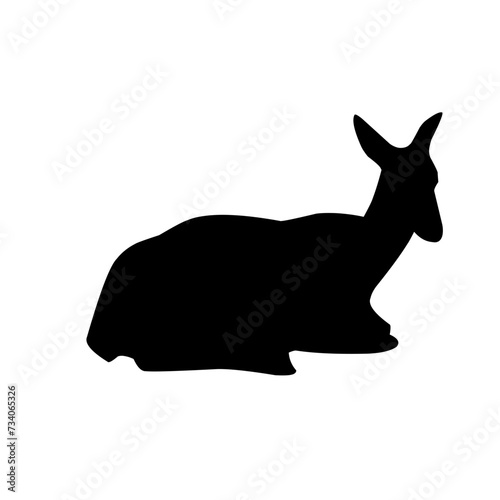 Collection of silhouettes of wild animals - the deer 