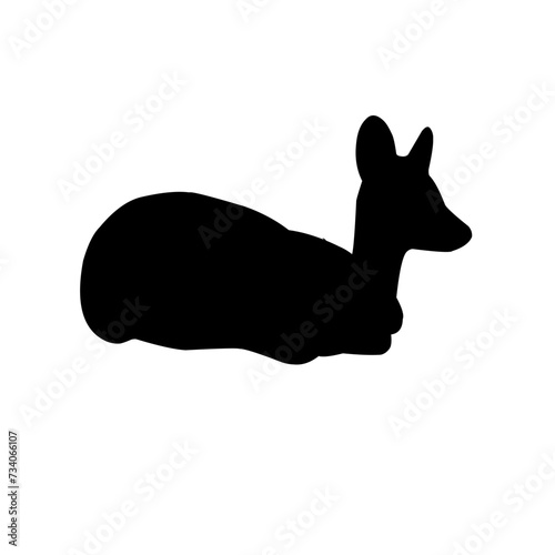 Collection of silhouettes of wild animals - the deer 