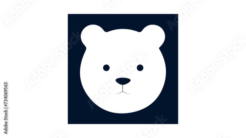 polar bear face,