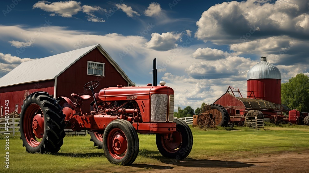Fototapeta premium equipment farm tractors