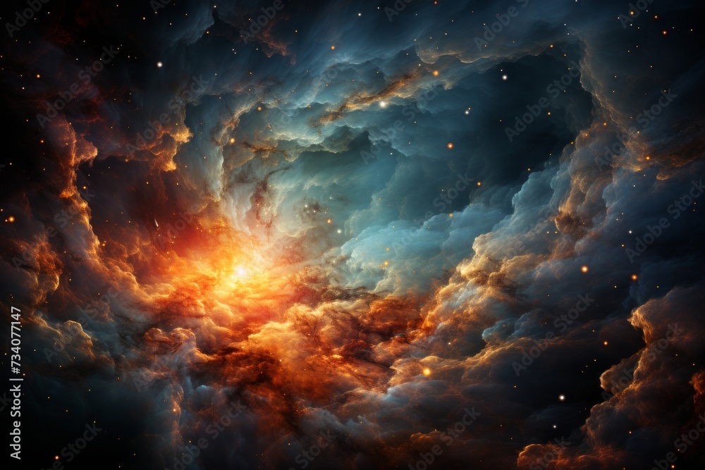 Radiant Nebula: A Cosmic Symphony of Light and Color
