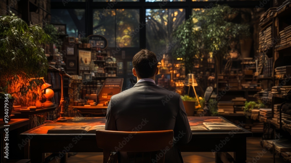 Naklejka premium Remote Work from Home