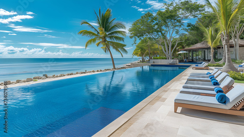 Tropical Beachfront Villa with Infinity Pool and Ocean View © John