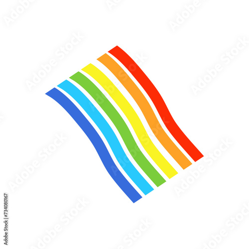 hand drawn rainbow illustration