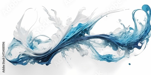 Abstract splash of paint on a white background