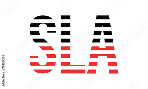 SLA three initial letter iconic line negative space minimal logo design vector template. monogram, abstract, wordmark, business, typography, minimalist, brand, company, flat, modern, unique, simple