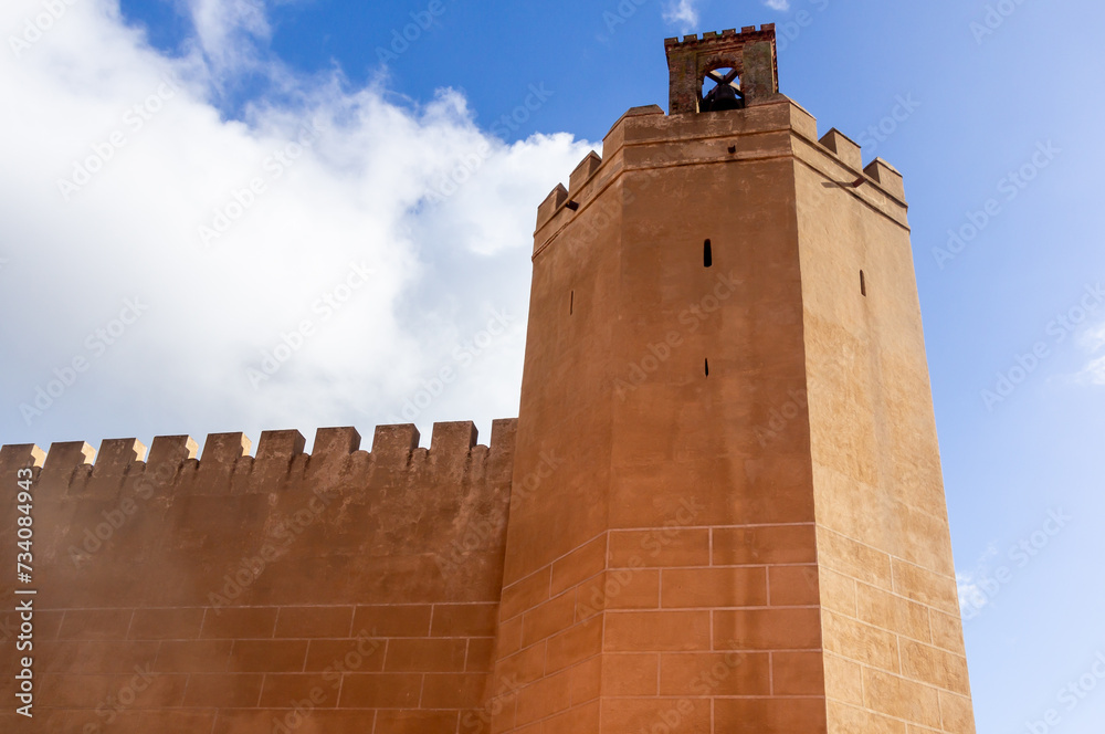 Espantaperros Tower: Sentinel of History in the Blue Sky.