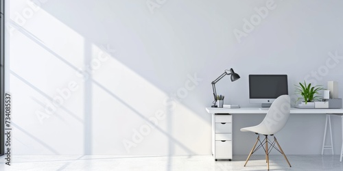 modern workplace minimalistic concept