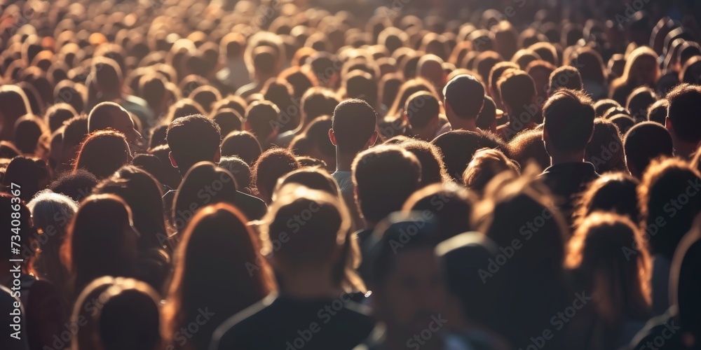 Obraz premium photo capturing a large crowd of people