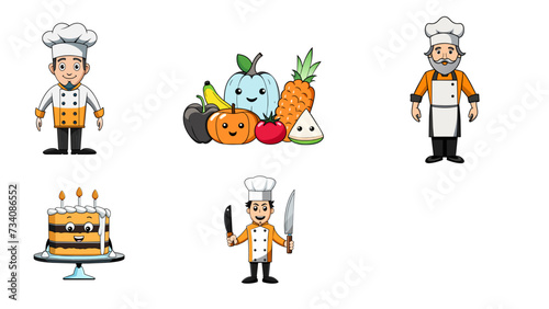 Professional Chef Vector Pack:Culinary Illustrations for Food Blogs and Menus © night