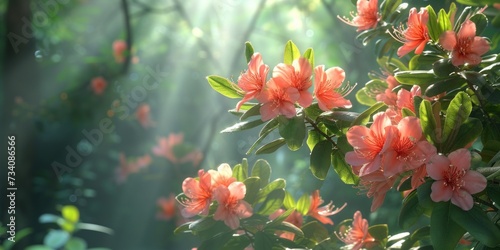 The Blooming Flowers. spring background