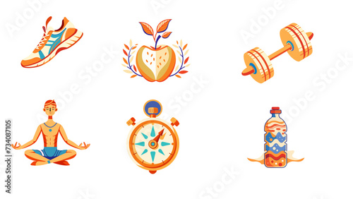 Dynamic Health and Fitness Vector Graphics Energize Your Projects with Illustrations