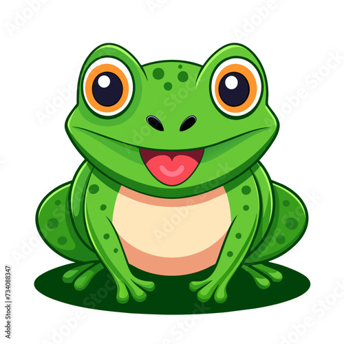 Charming Frog Illustration Delightful Artwork of the Adorable Amphibian