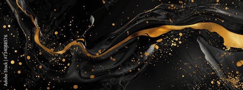 Gold abstract black marble background art paint pattern ink texture watercolor white fluid wall. Abstract liquid gold design luxury wallpaper nature black brush oil modern paper splash painting water