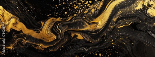 Gold abstract black marble background art paint pattern ink texture watercolor white fluid wall. Abstract liquid gold design luxury wallpaper nature black brush oil modern paper splash painting water photo