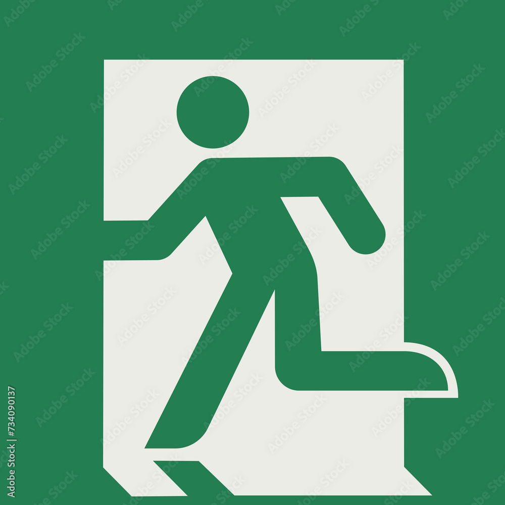 SAFETY CONDITION SIGN PICTOGRAM, EMERGENCY EXIT (ON THE LEFT) ISO 7010 – E001, PNG SAFETY CONDITION SIGN PICTOGRAM, EMERGENCY EXIT (ON THE LEFT) ISO 7010 – E001, PNG