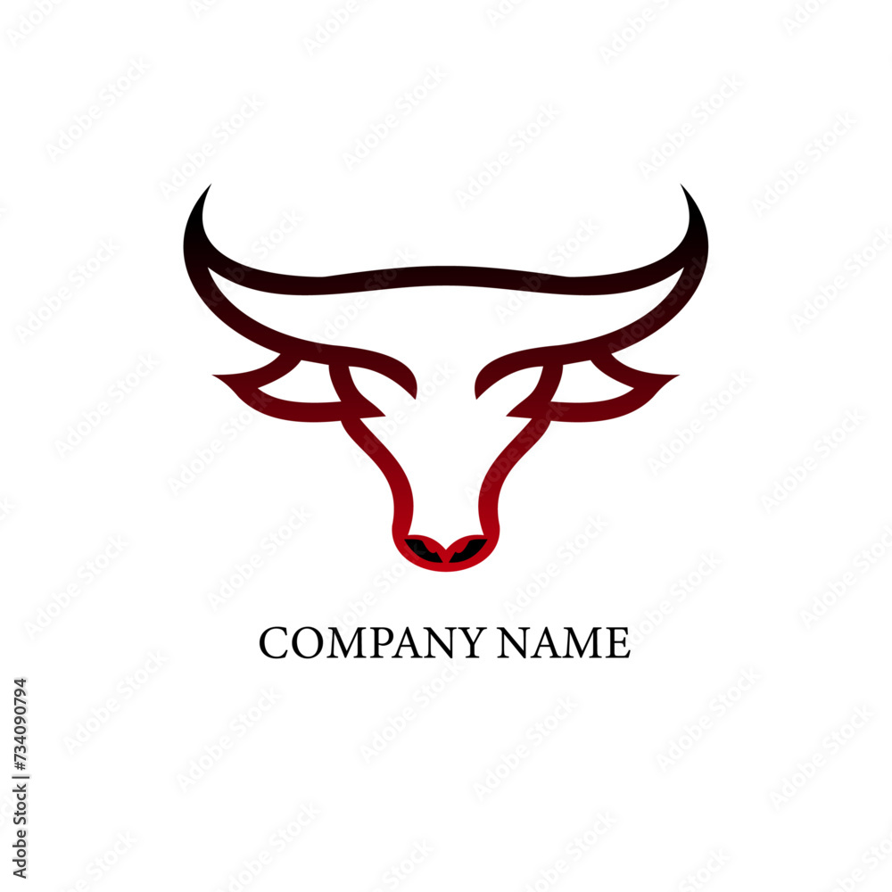 Obraz premium bull head logo 