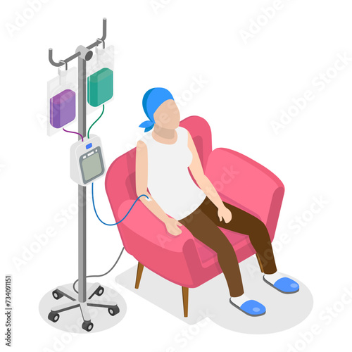 3D Isometric Flat Vector Illustration of Oncology, Hospital Diagnostic Tools. Item 3