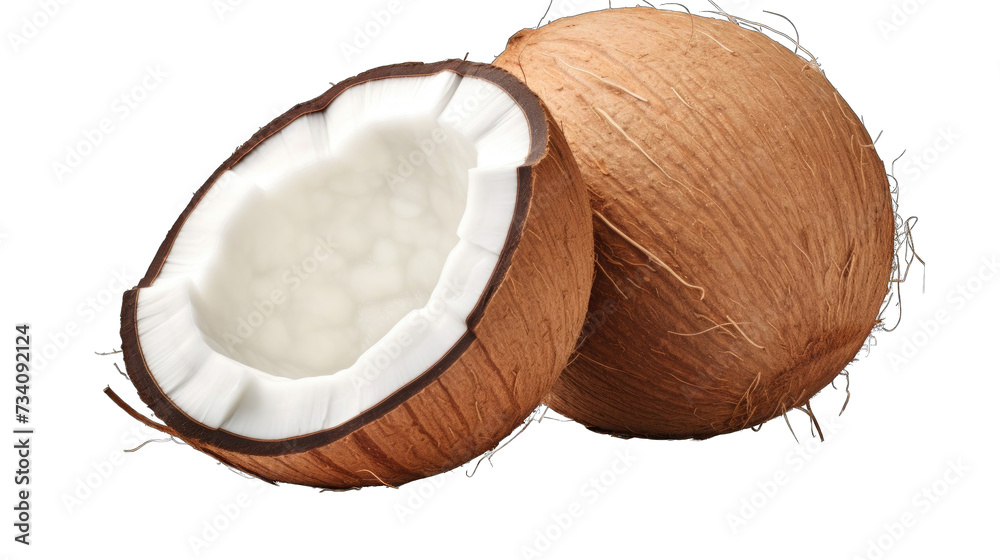 Fresh half coconut png