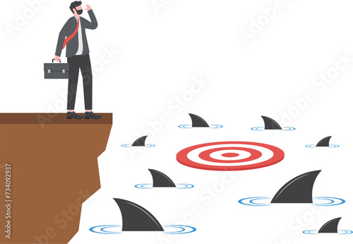 Risk management challenge. Concept business vector illustration.
