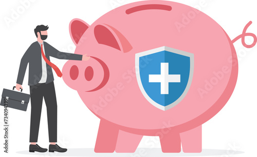 Health saving account, HSA, financial plan saving for medical expense or medicare cost and benefits concept,

