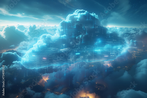 The futuristic aspects of cloud storage solutions, with emphasis on efficiency and the power of cloud computing