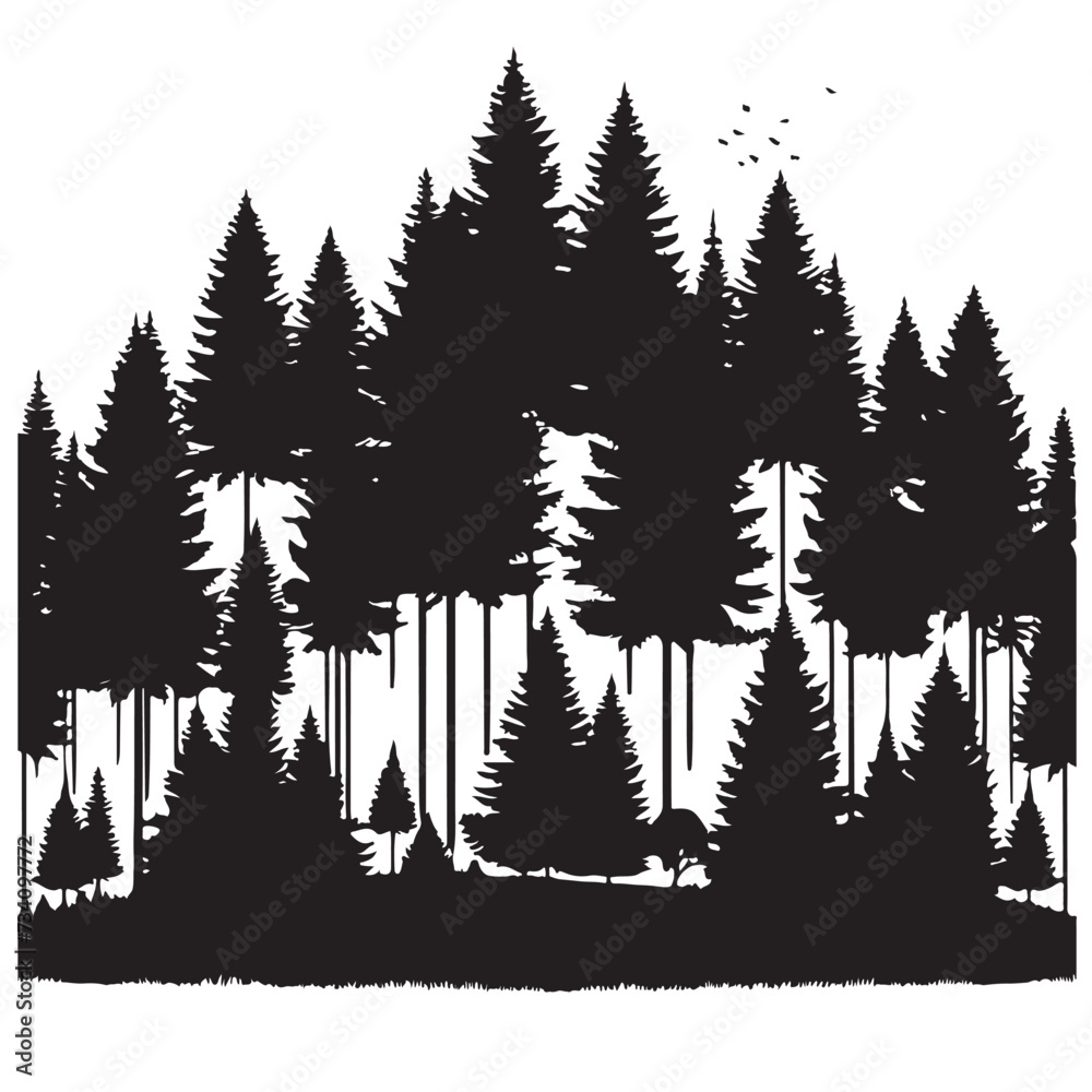 Obraz premium Free download forest tree illustrations