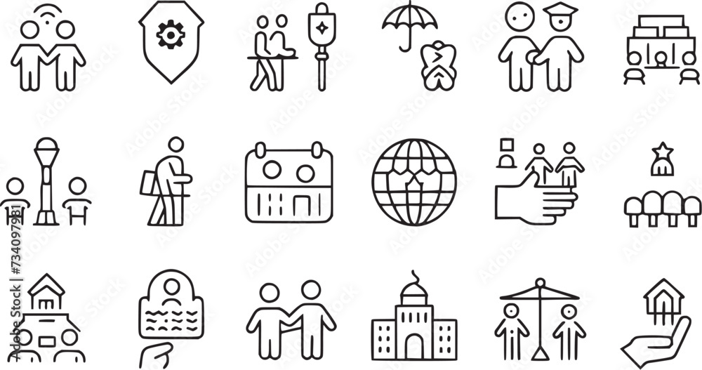 Man icon set editable vector collections. Man icon set editable vector collections.