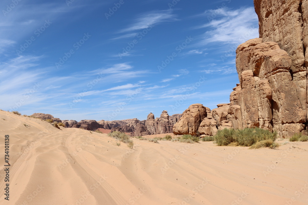 Amazing lime rock formation in Saudi desert - Tabuk region (Neom project area) Amazing lime rock formation in Saudi desert - Tabuk region (Neom project area)
