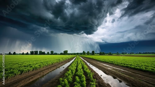 crops farm rain