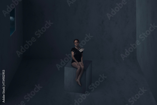 woman in a room
