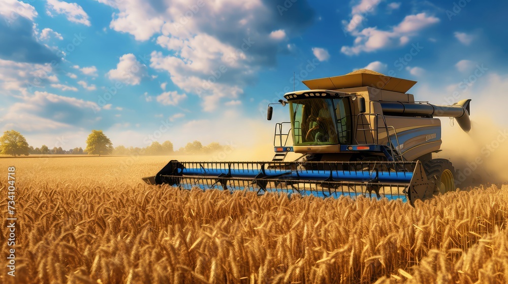 Fototapeta premium agriculture combining corn