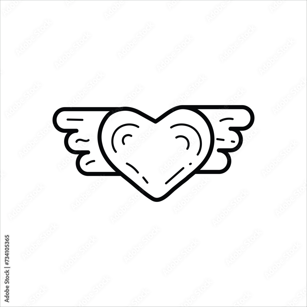 valentines day icon with white background vector