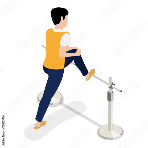 3D Isometric Flat Vector Illustration of Outside Gym, Outdoor Athletic Zone. Item 7