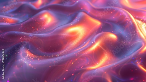 abstract wavy background with glowing lines and waves. Generative AI