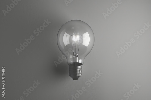 A light bulb hanging on a wall in a room. Suitable for interior design projects