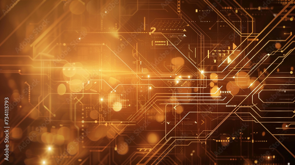 Fototapeta premium Brown color cyber and tech background
