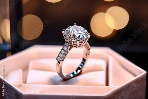 Elegant Diamond Ring in Luxurious Presentation