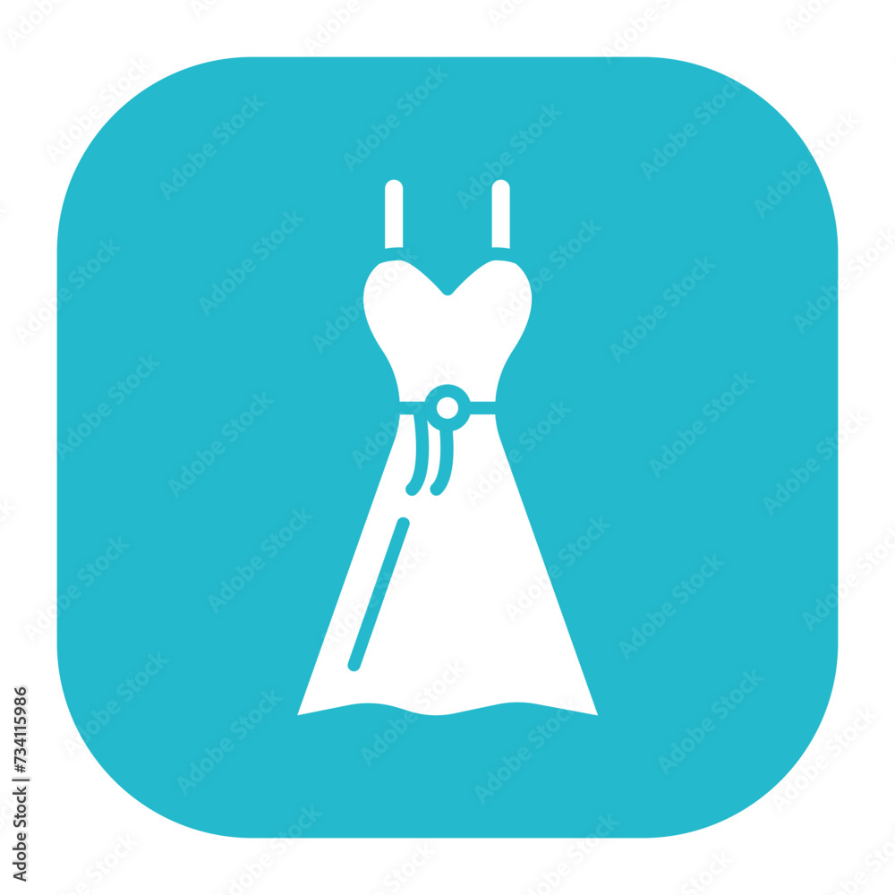Obraz premium Wedding Female Dress Icon