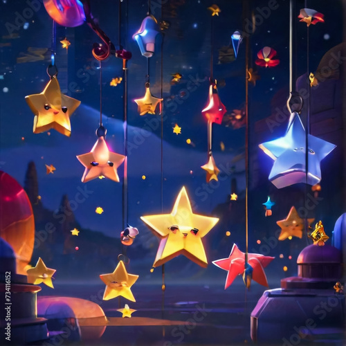 Star designKid staring at night sky background dark art

 photo