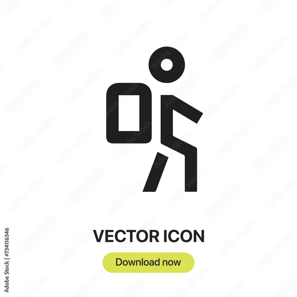 Delivery Man icon vector. Linear-style sign for mobile concept and web design. Delivery Man symbol illustration. Pixel vector graphics - Vector. Delivery Man icon vector. Linear-style sign for mobile concept and web design. Delivery Man symbol illustration. Pixel vector graphics - Vector.