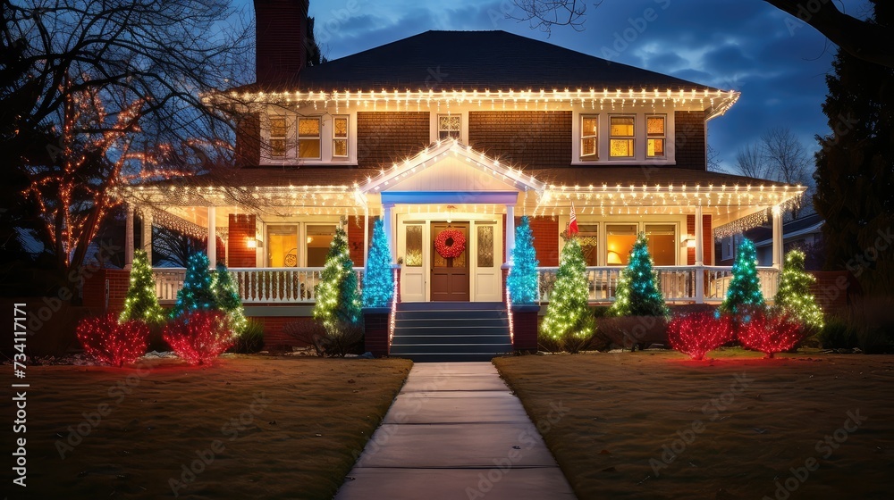 festive colored holiday lights