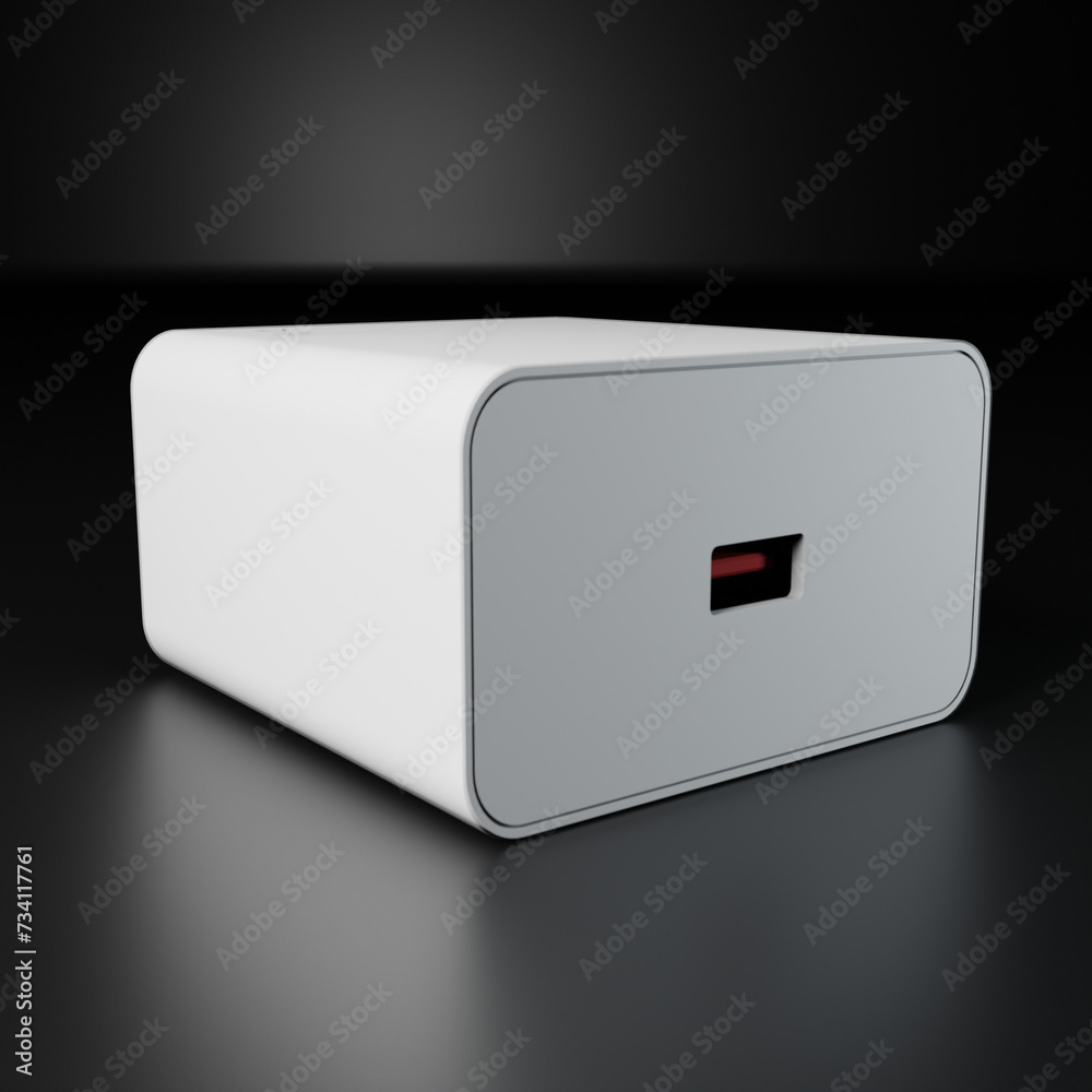 Back shot of a mobile charger - 3D design