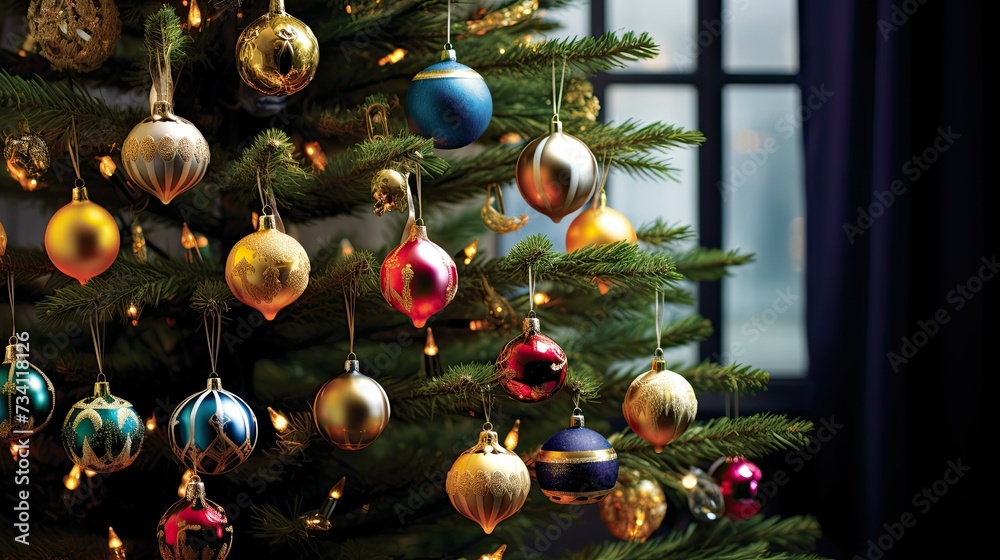 Naklejka premium snowflake holiday ornaments
